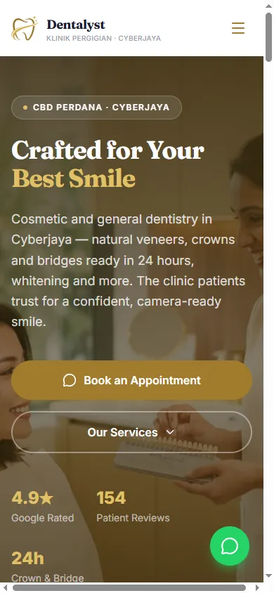 dentalyst.vercel.app mobile preview